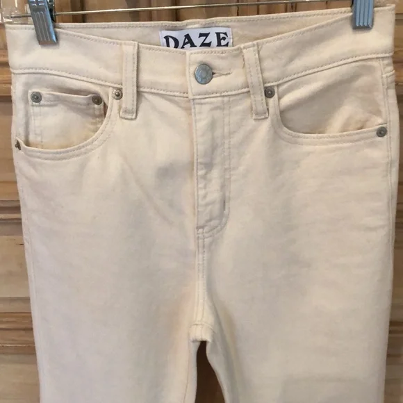 NAZP Women's High Rise Jeans - Cream - Picture 2 of 6